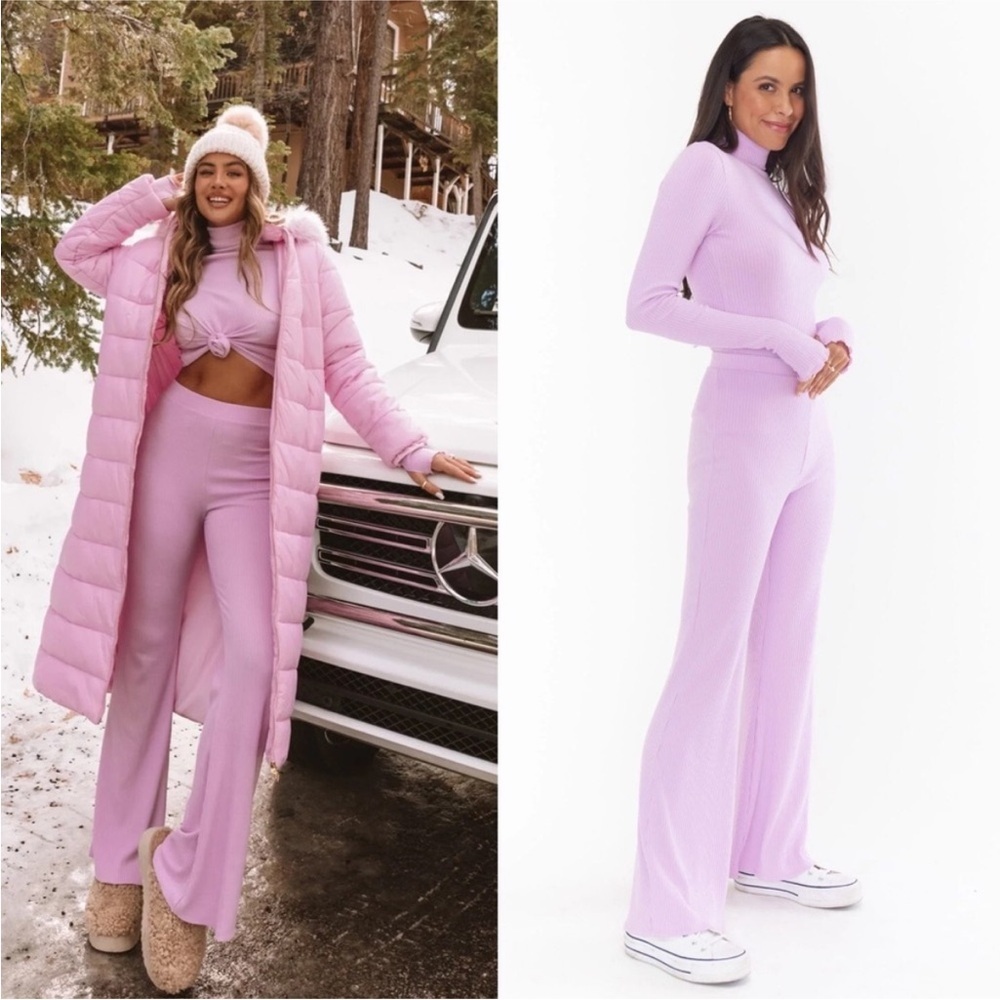 SHOW ME YOUR MUMU LAYER UP SET pinkish purple microribbed